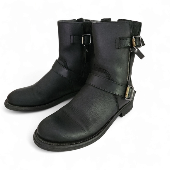 G-STAR RAW Moto Buckle Leather Boots uk7 us9 eur40 - Picture 1 of 15